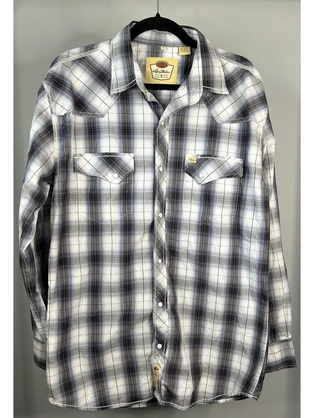 Larry Mahan Cowboy Collection Pearl Snap Button Shirt Men’s Size Large